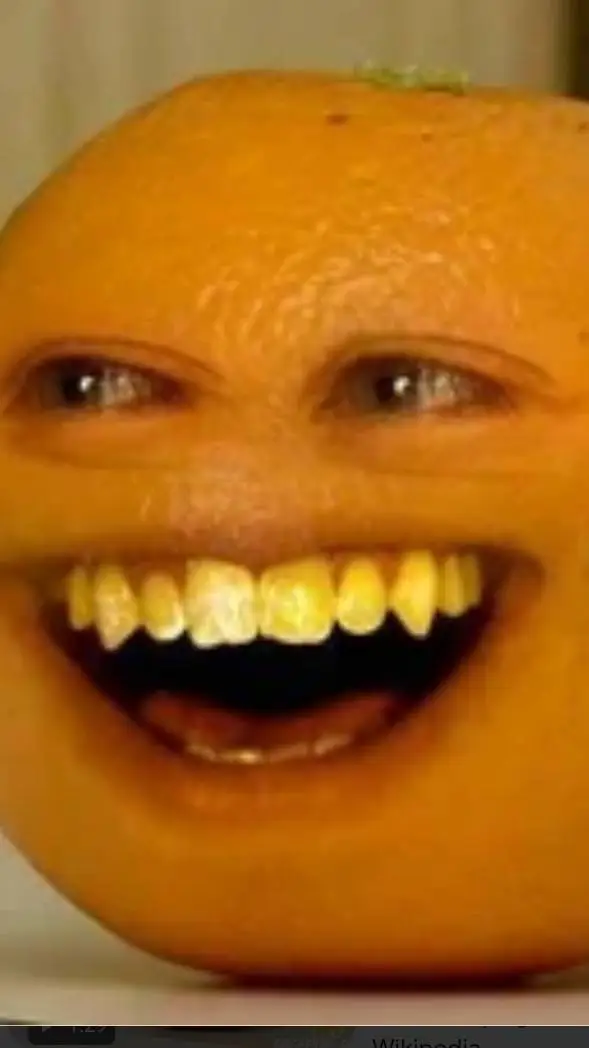 ai character: Annoying Orange background