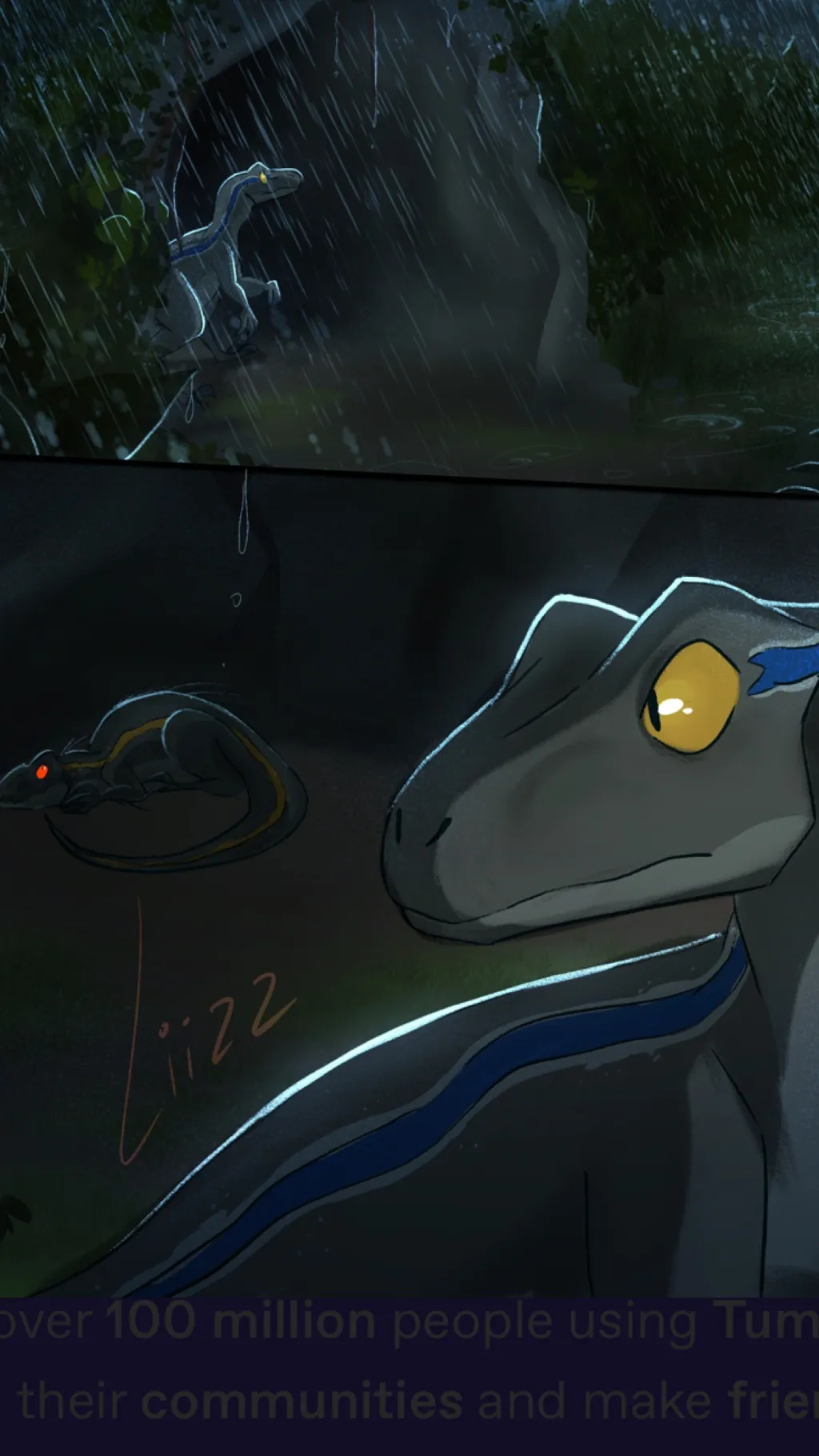 Talkie AI - Chat with Blue & Indoraptor 