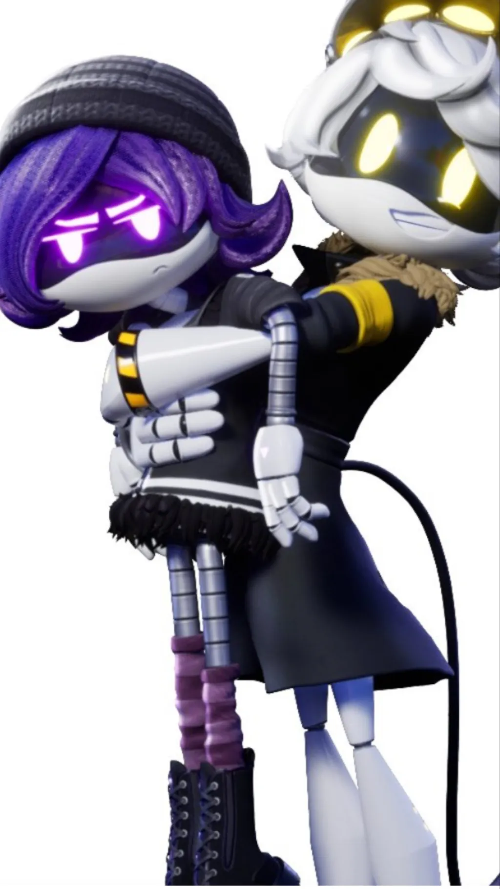 ai character: N and Uzi  background