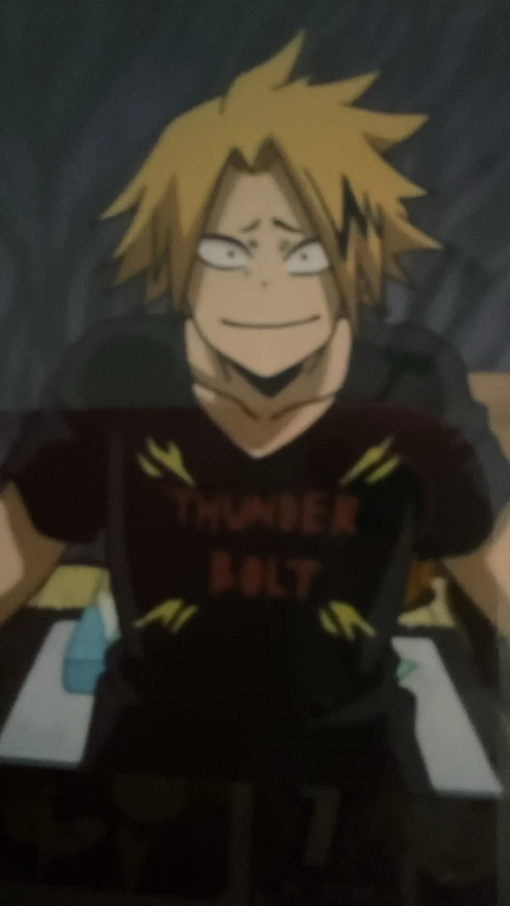 ai character: Denki Kaminari background