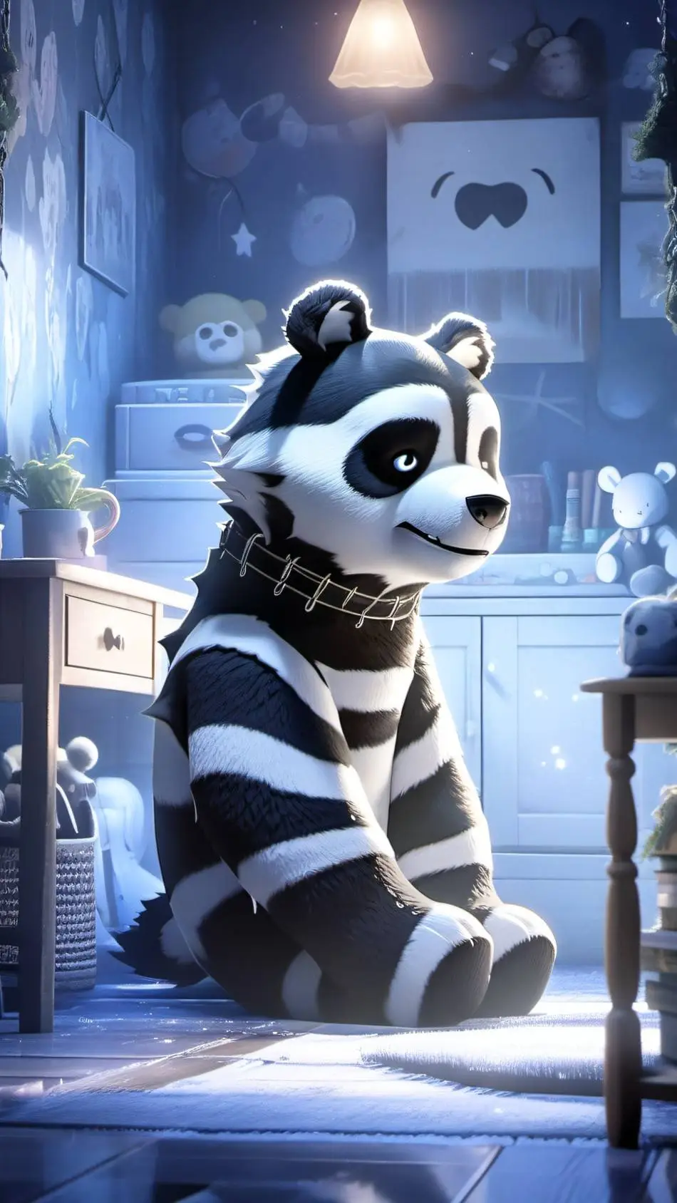 ai character: うんうんうーん background