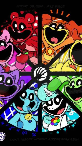 ai character: Smiling Critters background