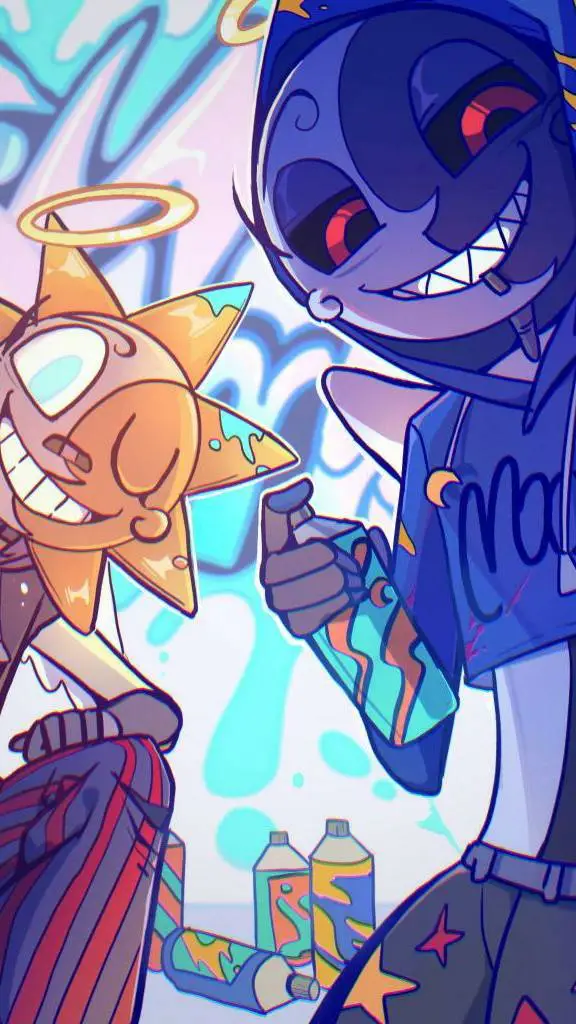 ai character: Sun & Moon (HS) background