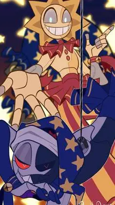 ai character: Sun☀️ & Moon🌙 background