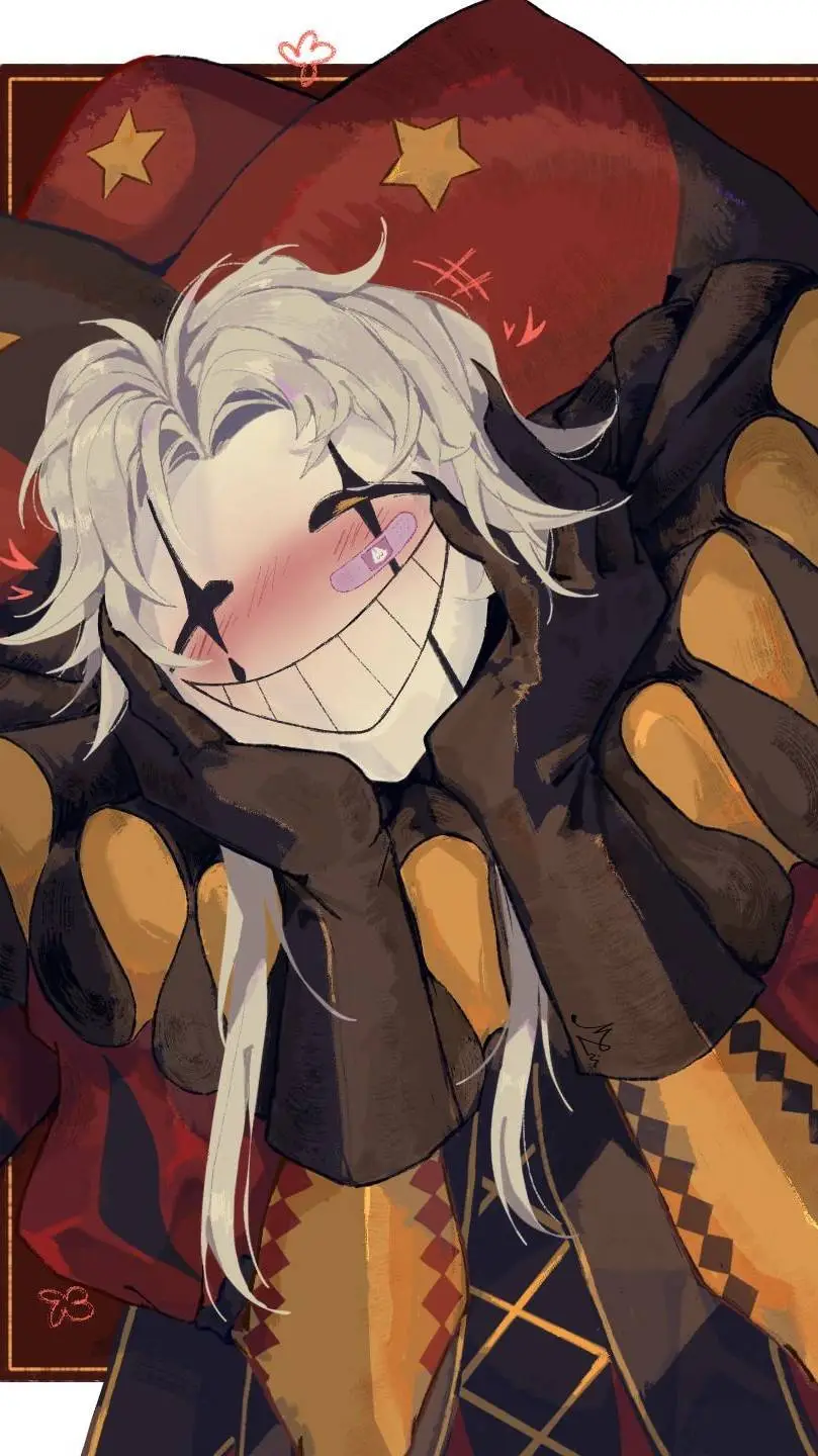 ai character: Pierrot❤️🖤 background