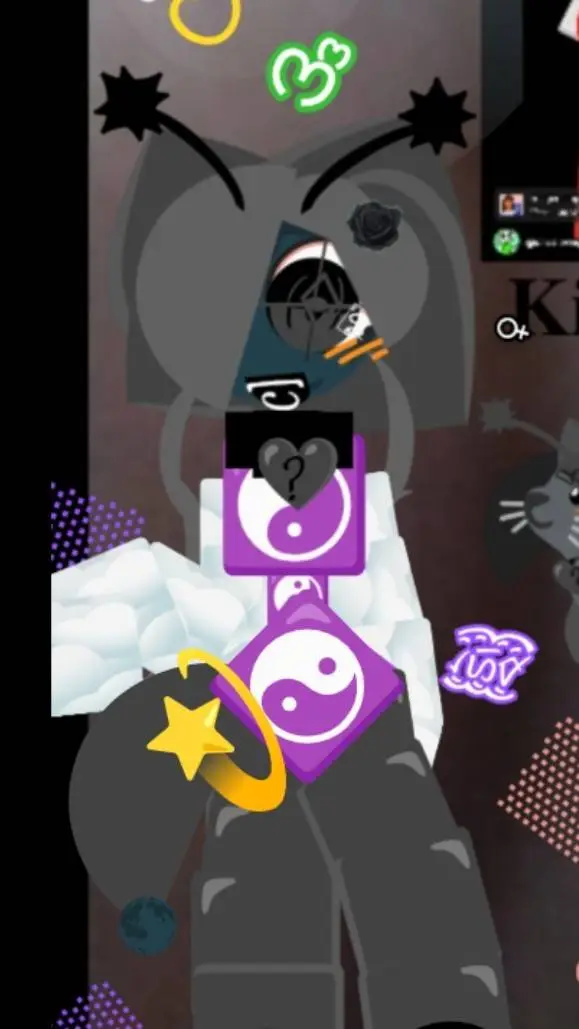 ai character: emoji cat alien background