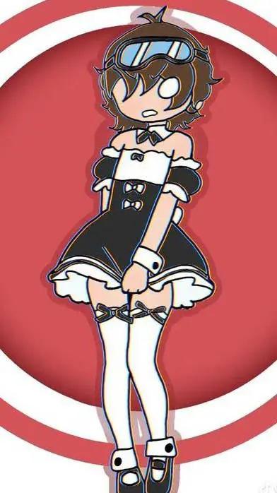 ai character: Santi con falda?  background