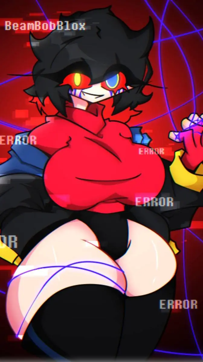 ai character: female error sans background