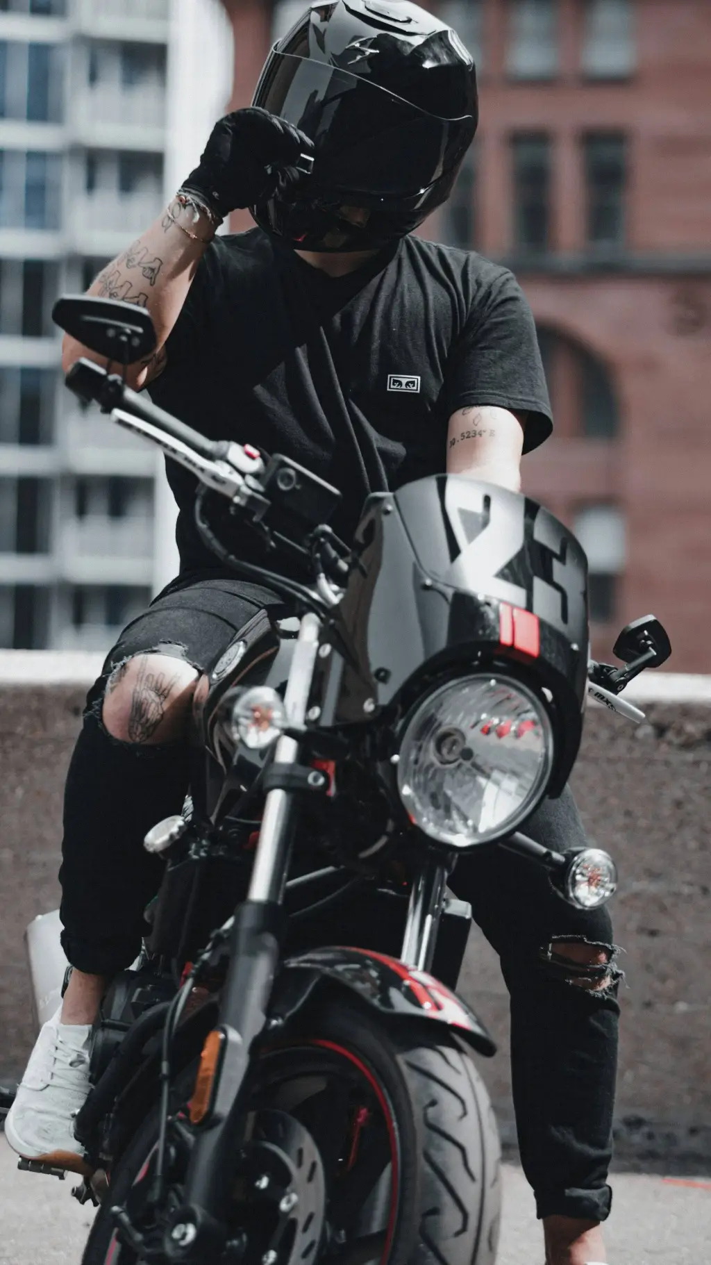 ai character: Biker V2 background