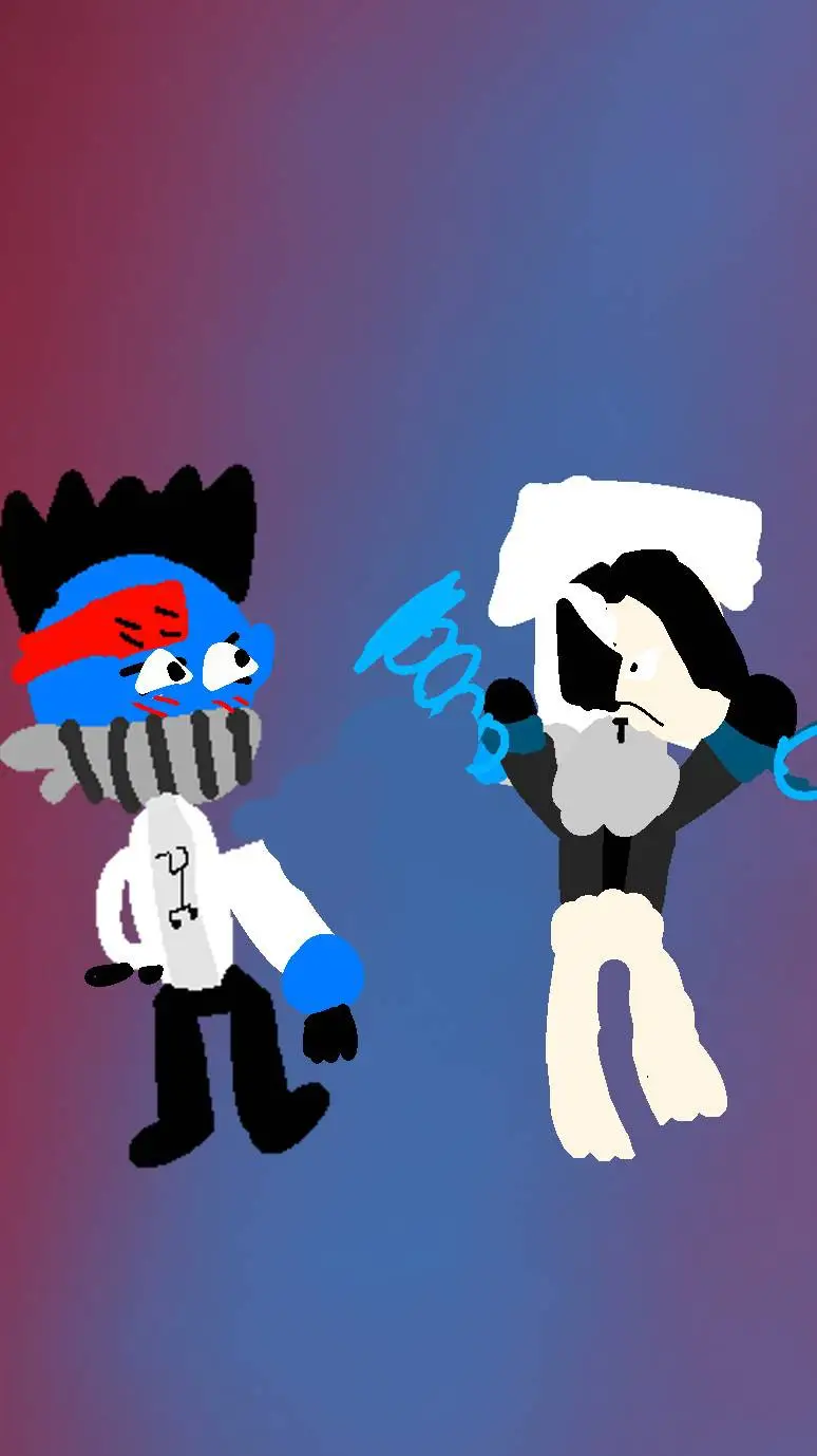 ai character: Sebastián azul x  background