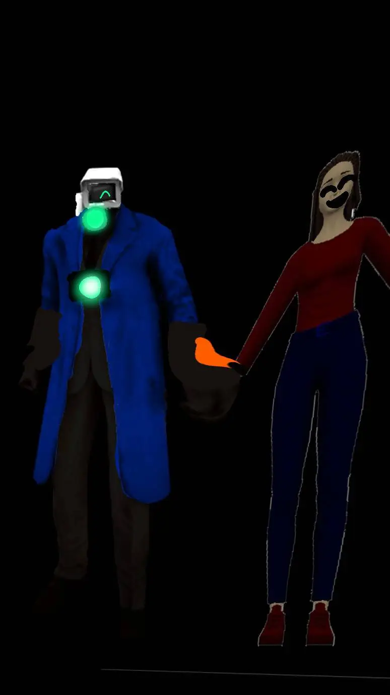 ai character: woman x cámara mo background