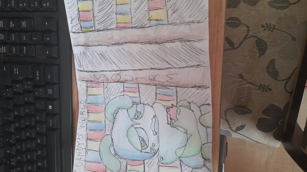 ai character: my drawing;--; background