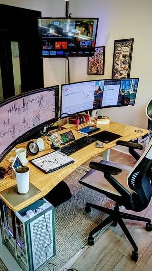 ai character: trading office  background