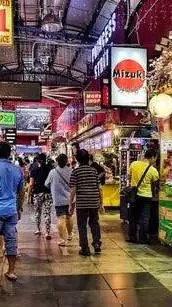 ai character: Late night shoppin background