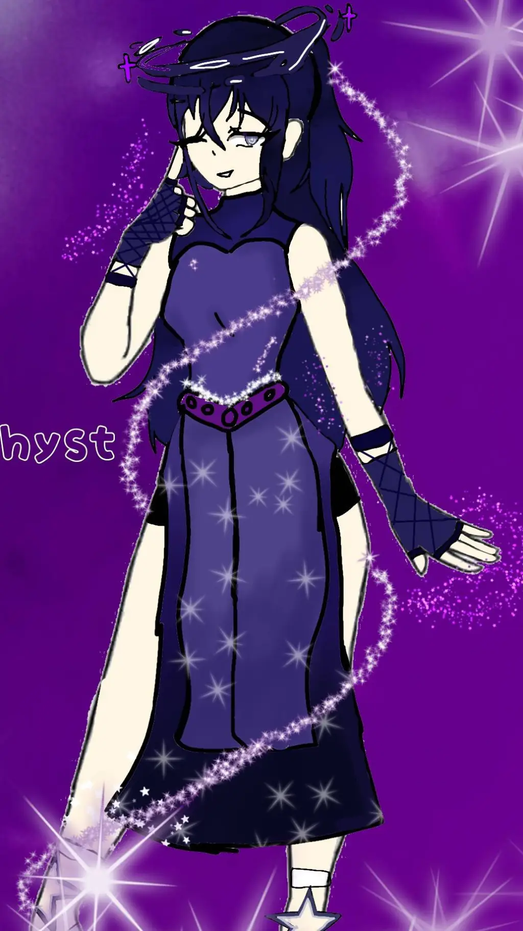 ai character: Amethyst  background