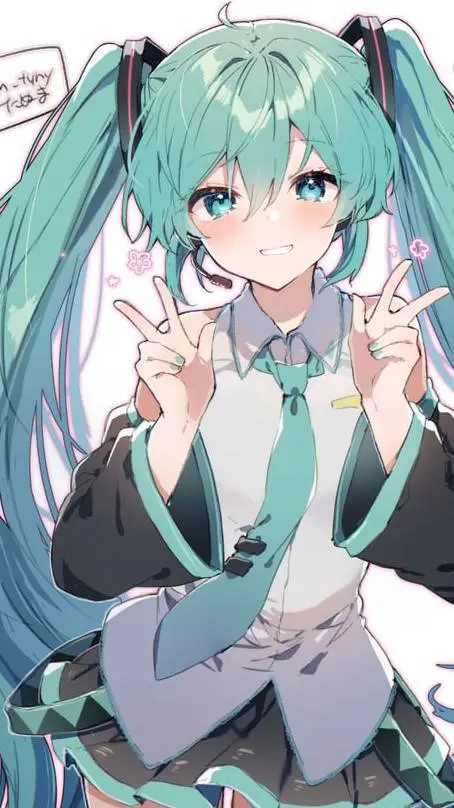 ai character: miku~♡ background