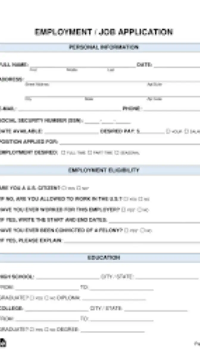 ai character: job application  background