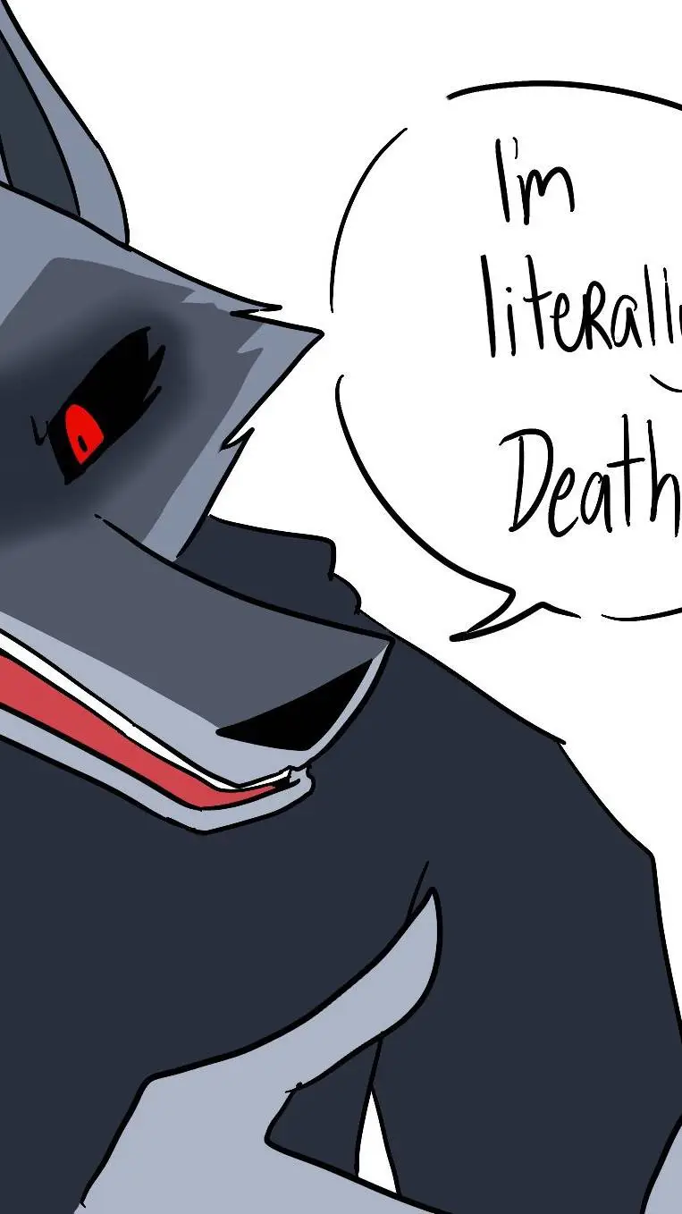 ai character: female Death  background