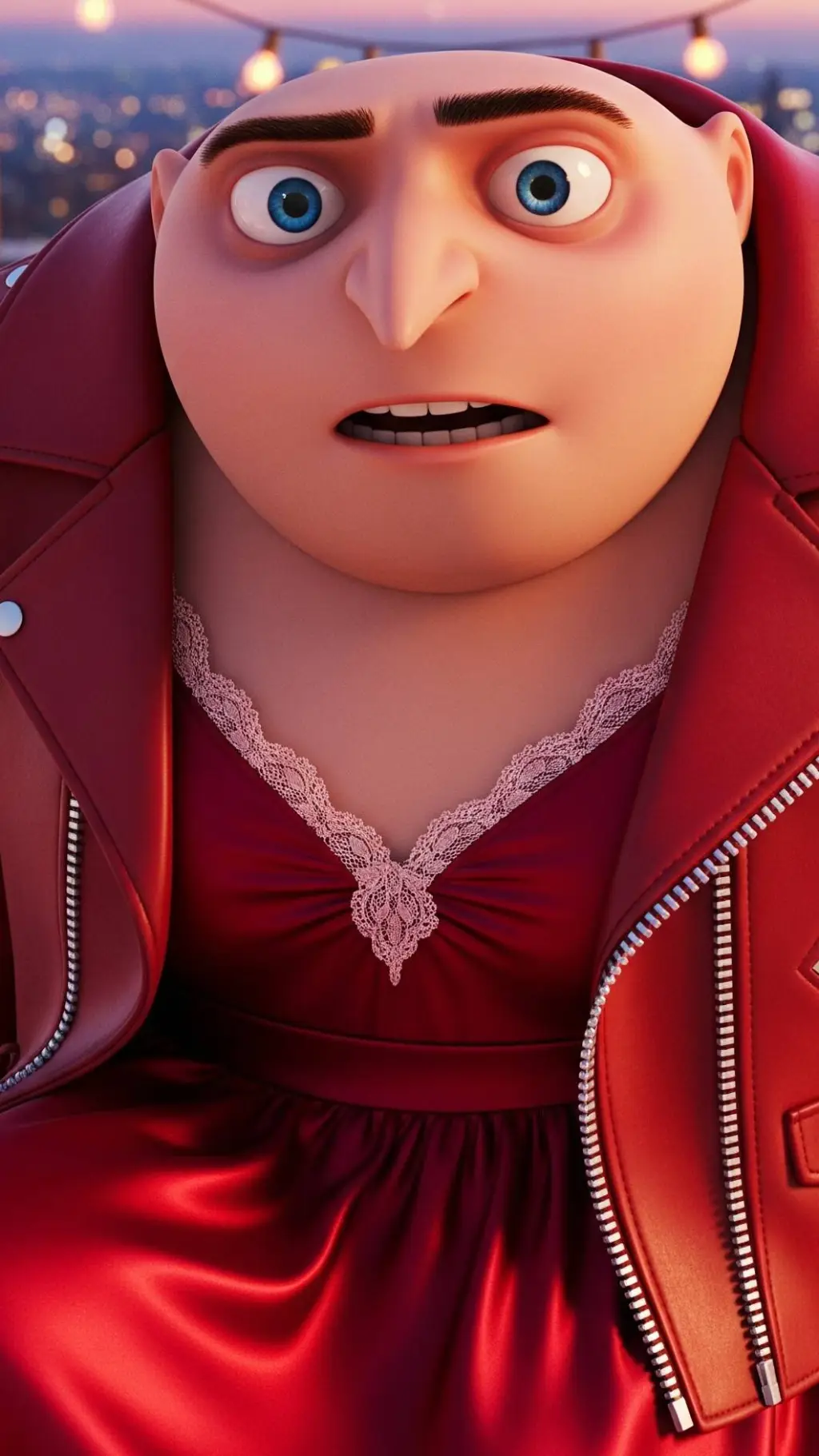 ai character: Gru  background