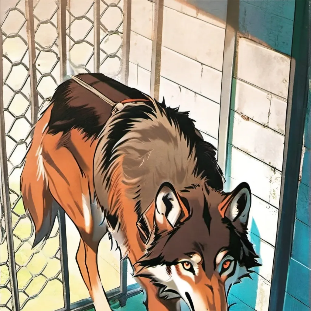 chat with ai character: taming red wolf 
