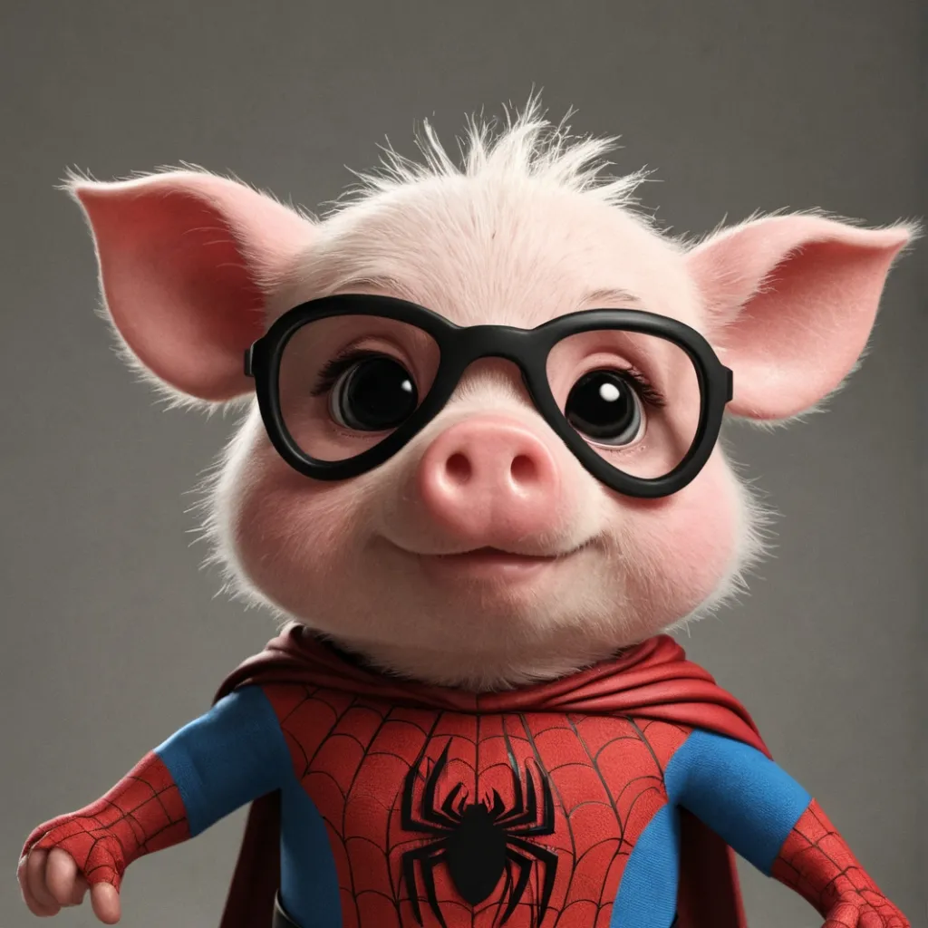 chat with ai character: SpiderPig, S.Hero