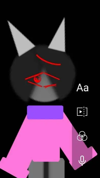 ai character: evil katie?.....  background