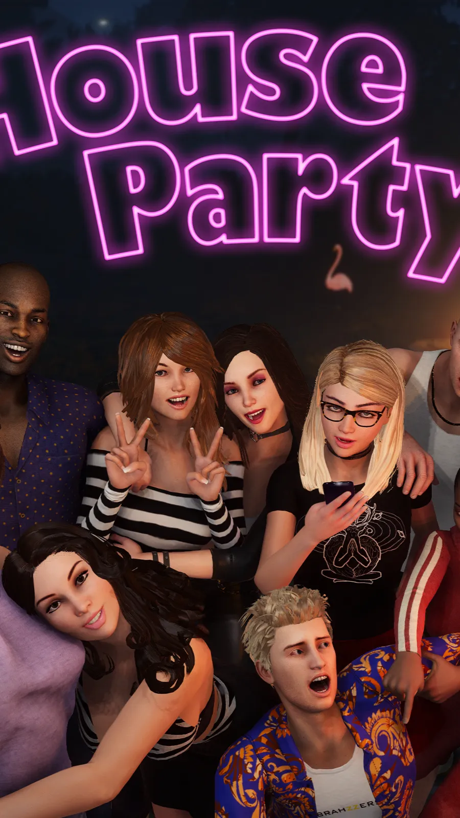 ai character: House party background