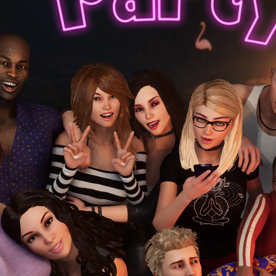 chat with ai character: House party