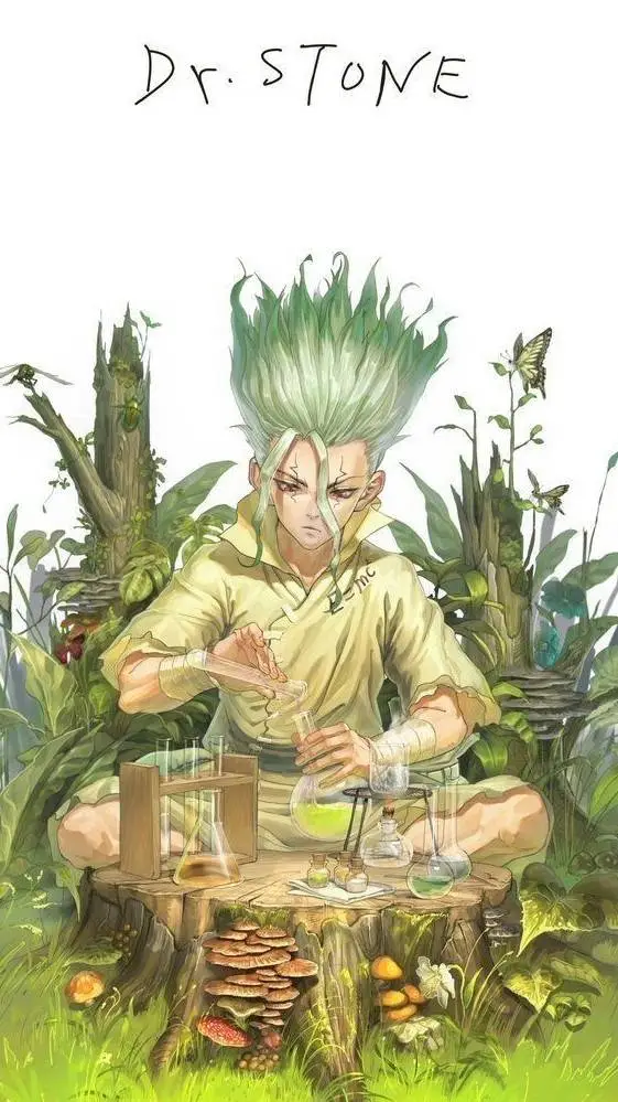 ai character: Chrome x Senku background