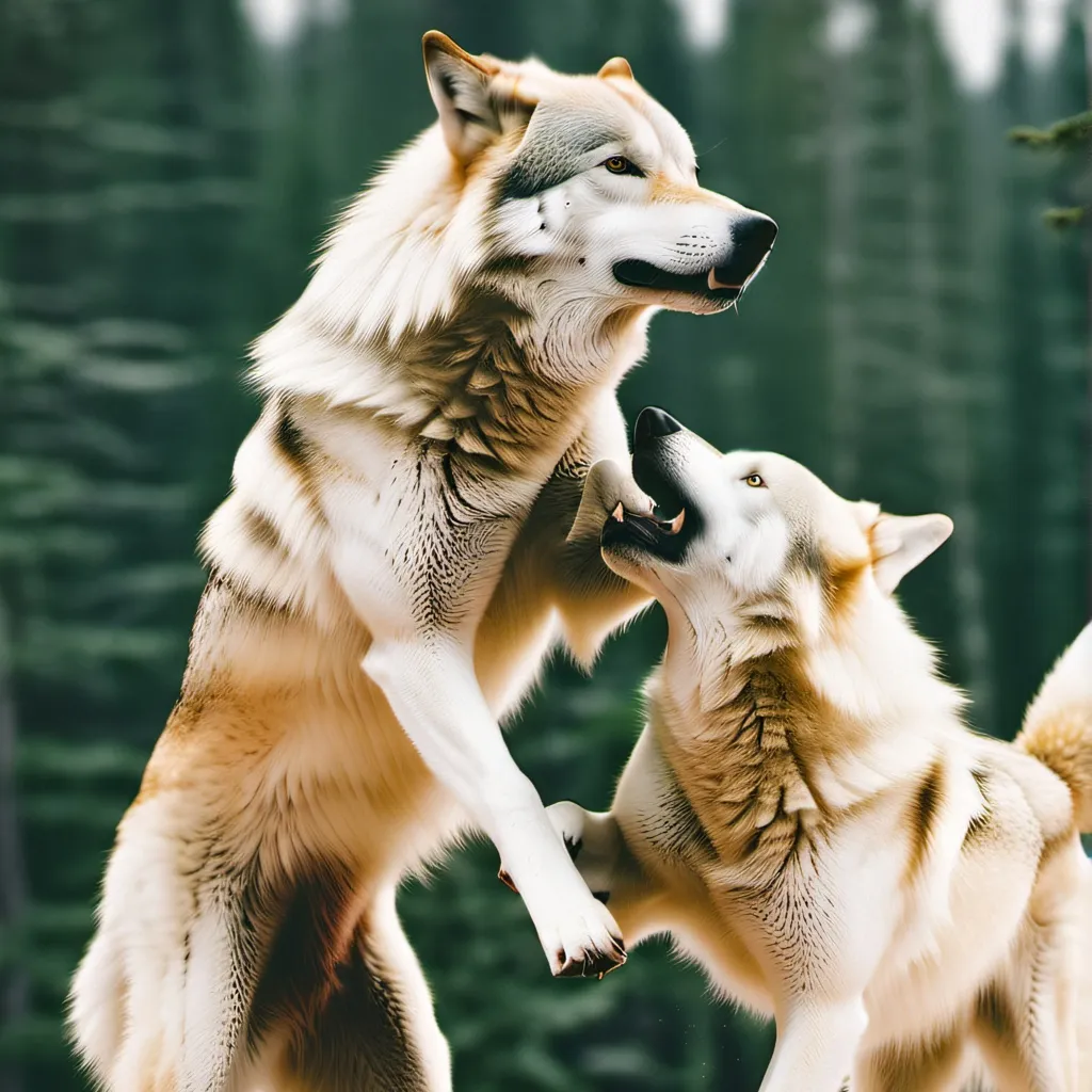 chat with ai character: Wolf pack fight