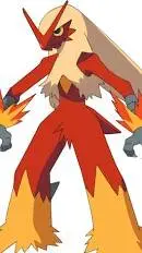 ai character: Blaziken  background