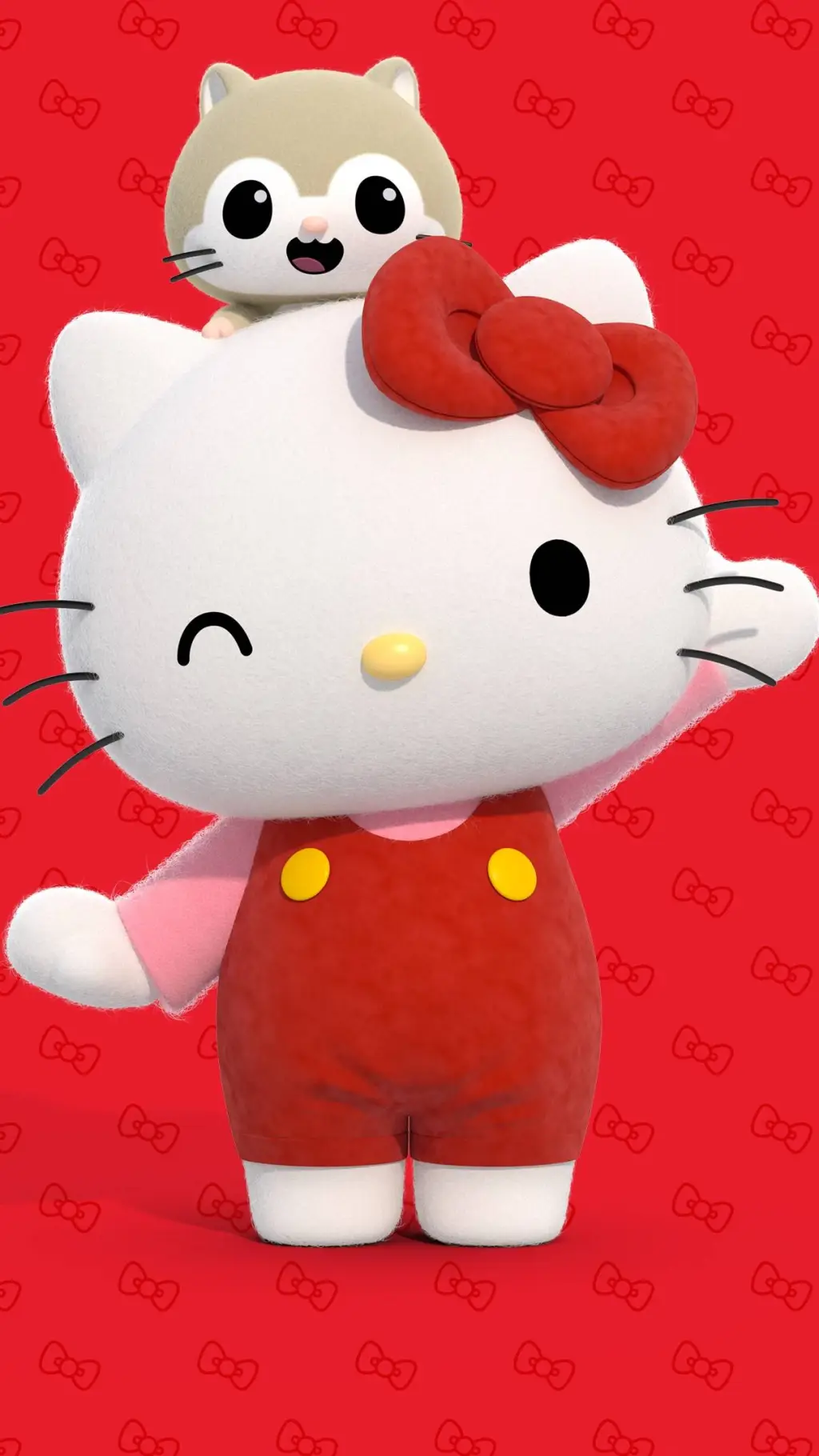 ai character: hello Kitty  background