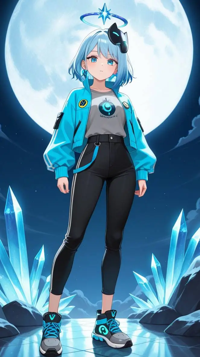 ai character: Luna Moon background