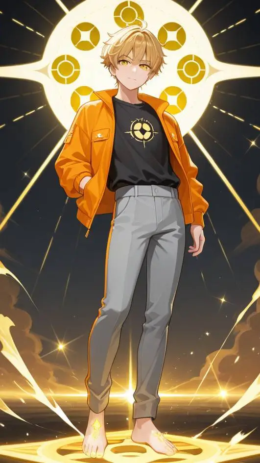 ai character: Solar Sun background
