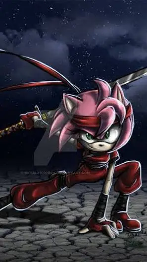ai character: Ninja Amy Rose background