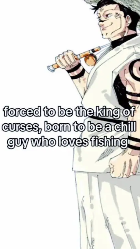 ai character: Fishing wit Sukuna background