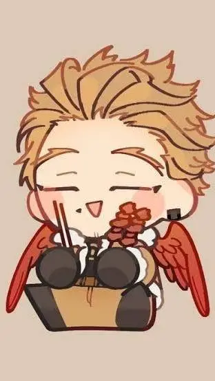 ai character: chibi hawks  background