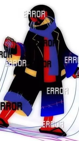 ai character: Error sans  background