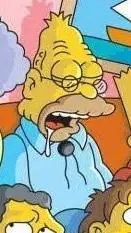 ai character: grandpa Simpson  background