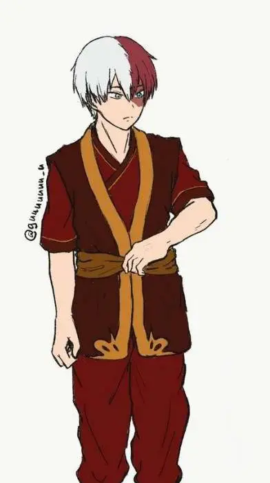 ai character: shoto todoroki  background