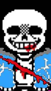 ai character: Sans last breath  background