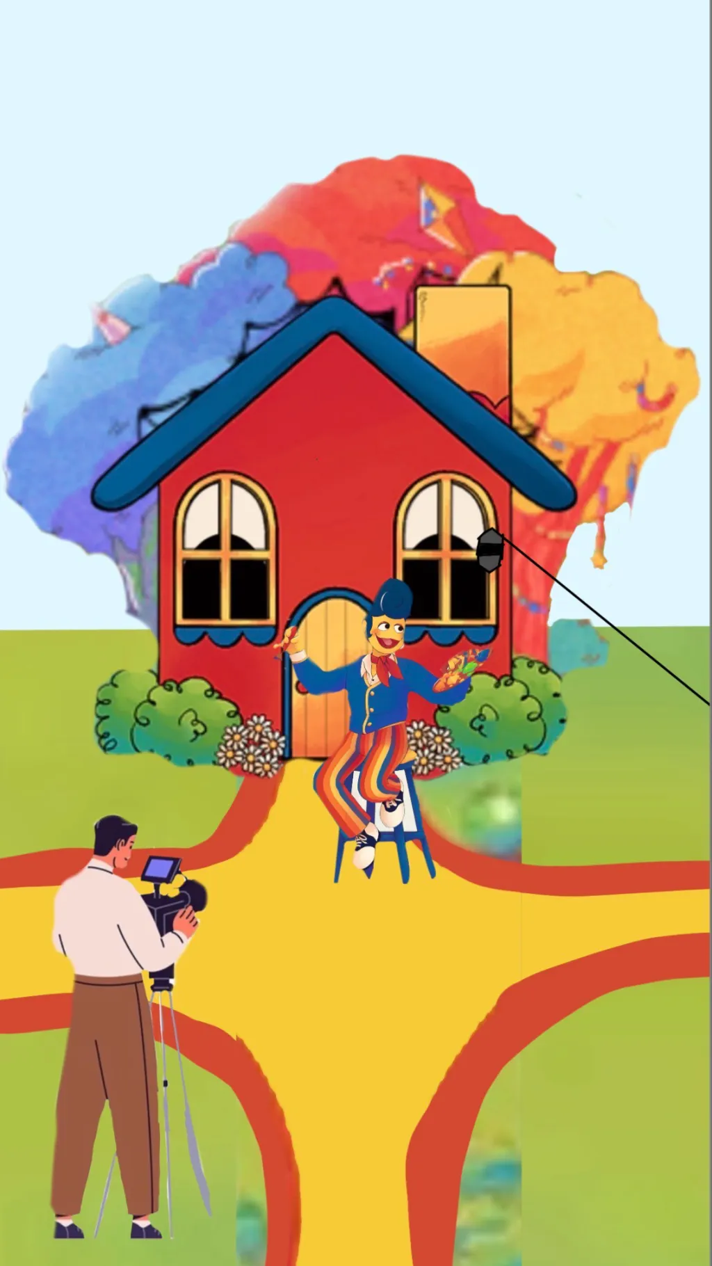 ai character: Studio  W.H￼ background