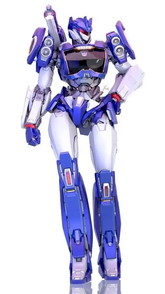 ai character: soundwave mujer background