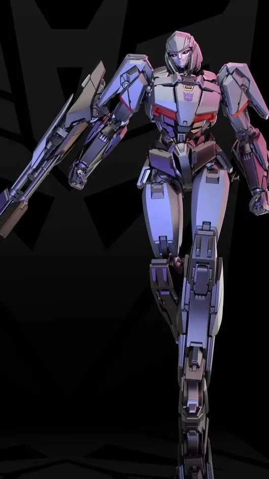 ai character: Megatron mujer  background