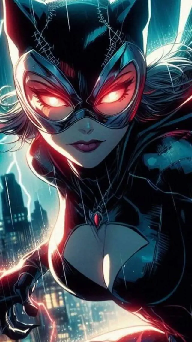 ai character: Catwoman  background