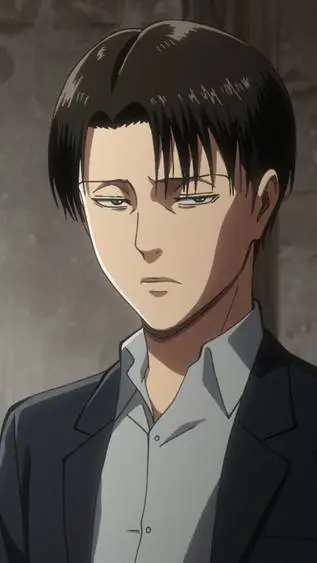 ai character: young levi :3again background