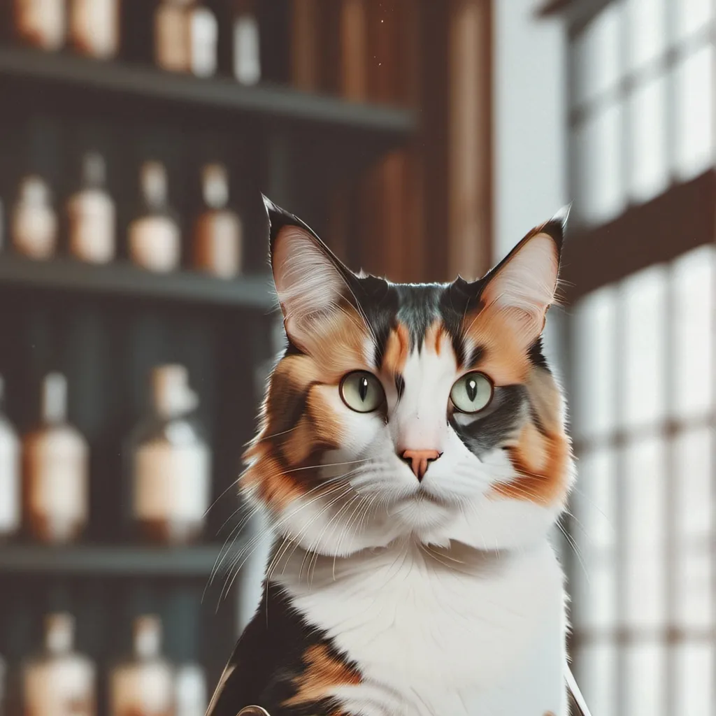 chat with ai character: shark calico cat