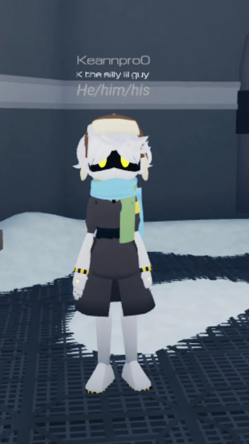 ai character: K the sill lil guy background