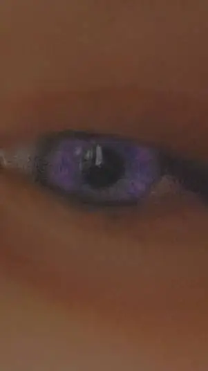 ai character: Purple eyed girl background