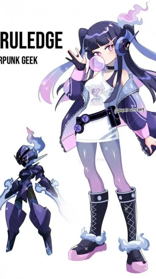 ai character: ceruledge gjinka🔥💜 background